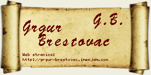 Grgur Brestovac vizit kartica